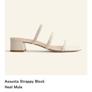 NWT Reformation Assunta Strappy Block Heel Mule